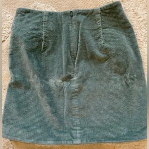 Song of Style Sage Green Corduroy Mini Skirt, Size M